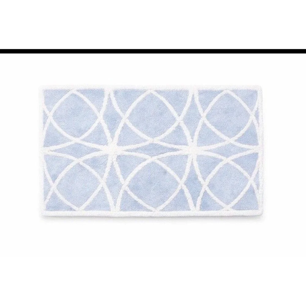 Abyss & Habidecor Bloomingdale’s Collector Bath Rug NWT Blue White Luxury Bistro